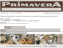 Tablet Screenshot of primavera-geschenke.at